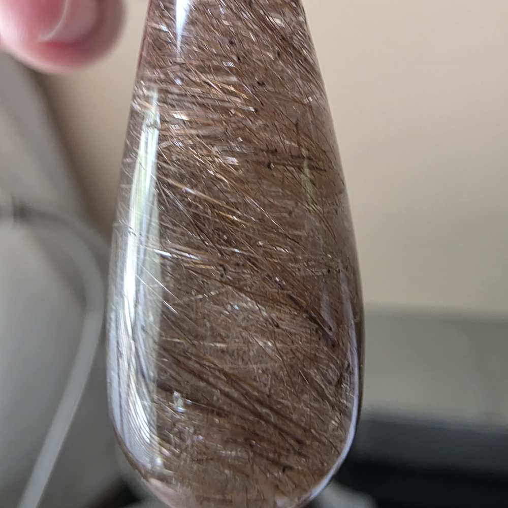 Sterling Rutilated Quartz Pendant - Picture 3 of 10